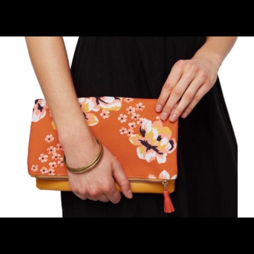 NWT Rachel Pally Zahara Floral Reversible Clutch Purse w/Dust Bag!
